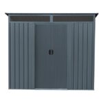 KOVINSKA VRTNA HIŠKA VITAVIA LIEGE 84, MAT ANTRACIT 180X226X119 - slika 3